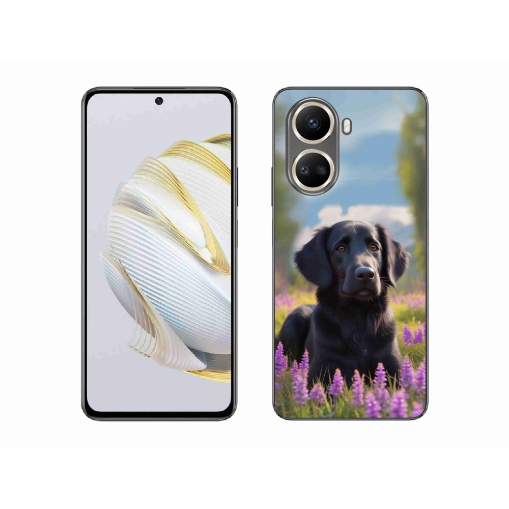 Gelový kryt mmCase na Huawei Nova 10 SE - elegantní černý retrívr