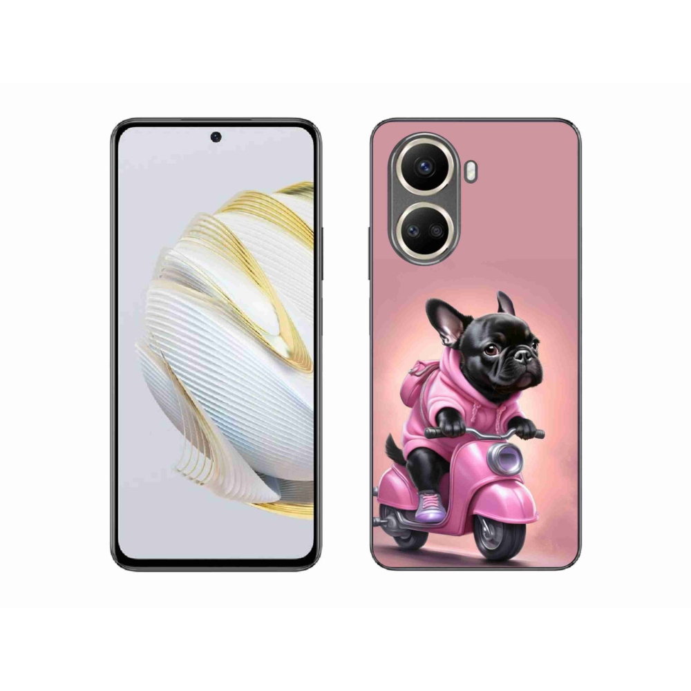 Gelový kryt mmCase na Huawei Nova 10 SE - francouzský buldoček na skútru