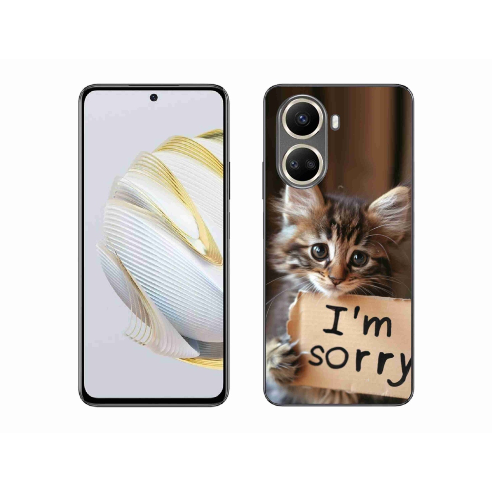Gelový kryt mmCase na Huawei Nova 10 SE - kočíčí omluva