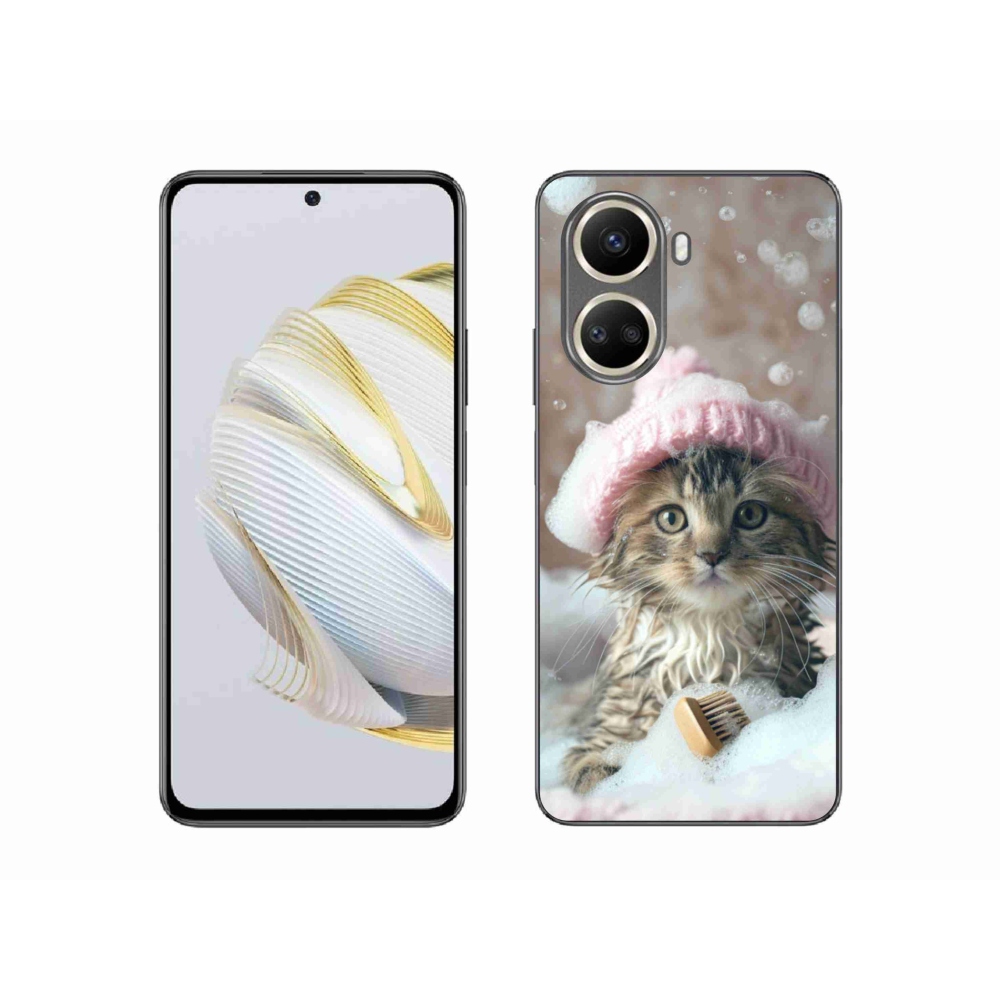 Gelový kryt mmCase na Huawei Nova 10 SE - kotě a koupel