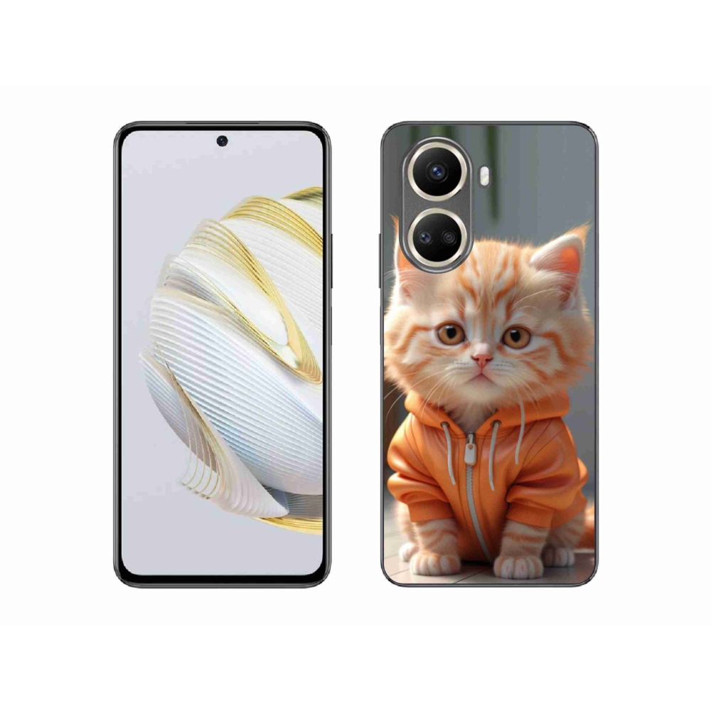 Gelový kryt mmCase na Huawei Nova 10 SE - kotě v mikině