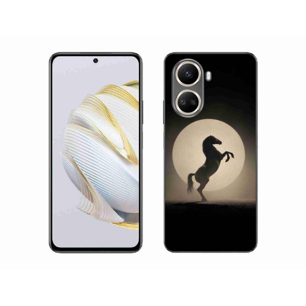 Gelový kryt mmCase na Huawei Nova 10 SE - kůň v siluetě