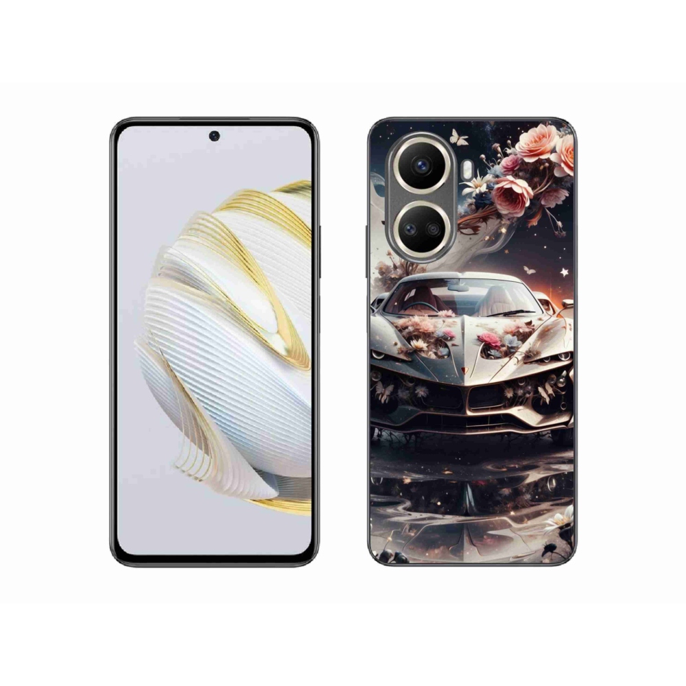 Gelový kryt mmCase na Huawei Nova 10 SE - květinový sportovní vůz