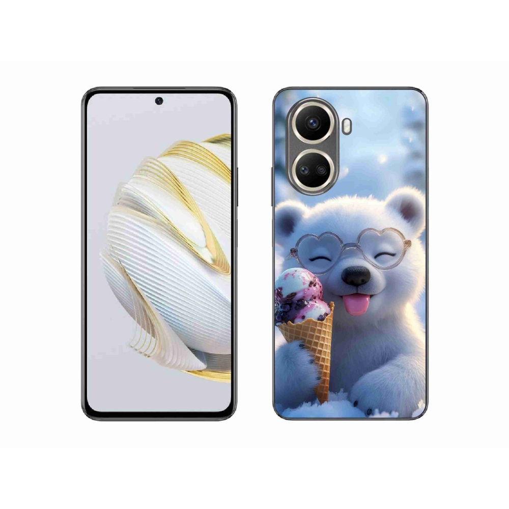Gelový kryt mmCase na Huawei Nova 10 SE - medvídek se zmrzlinou