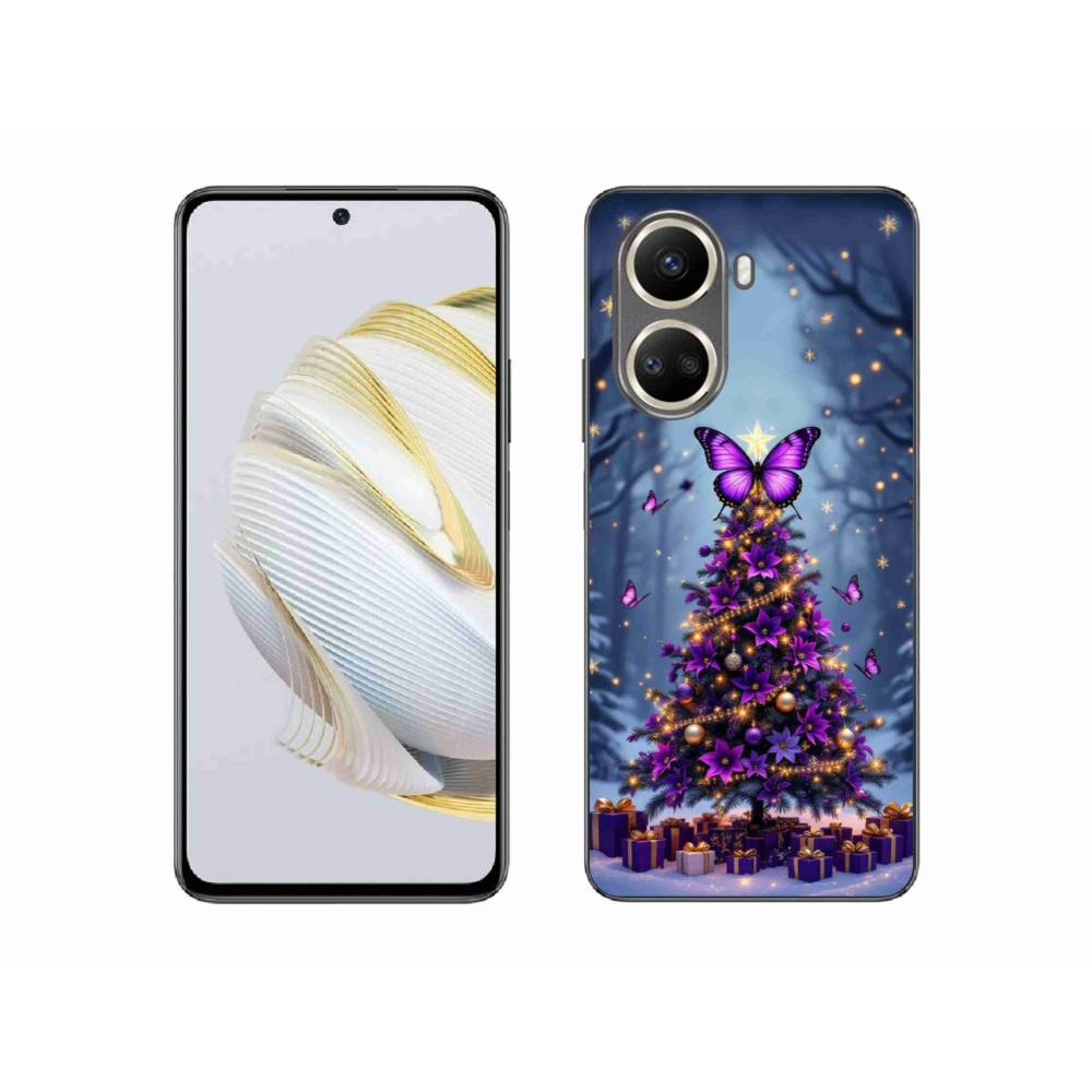 Gelový kryt mmCase na Huawei Nova 10 SE - motýlí vánoční stromek