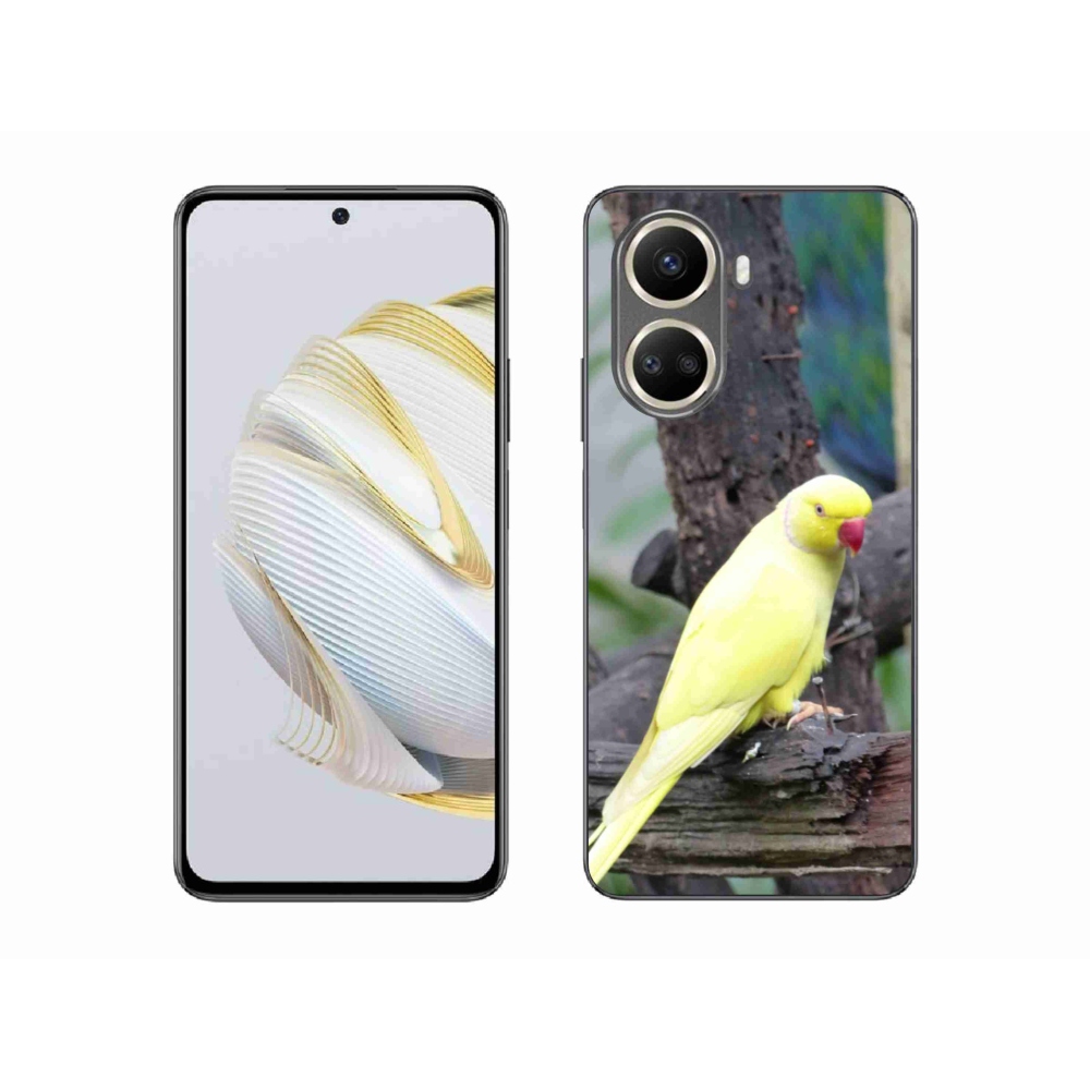 Gelový kryt mmCase na Huawei Nova 10 SE - papoušek alexandr žlutý