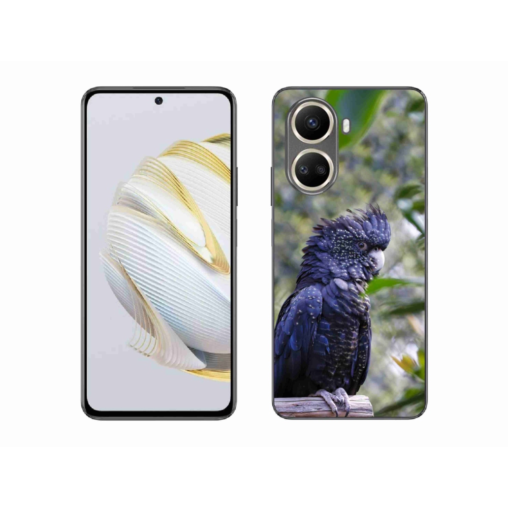 Gelový kryt mmCase na Huawei Nova 10 SE - papoušek kakadu černý