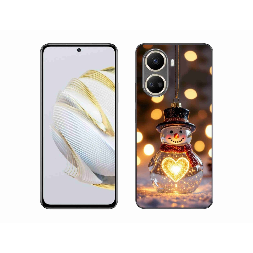 Gelový kryt mmCase na Huawei Nova 10 SE - svítící vánoční sněhulák
