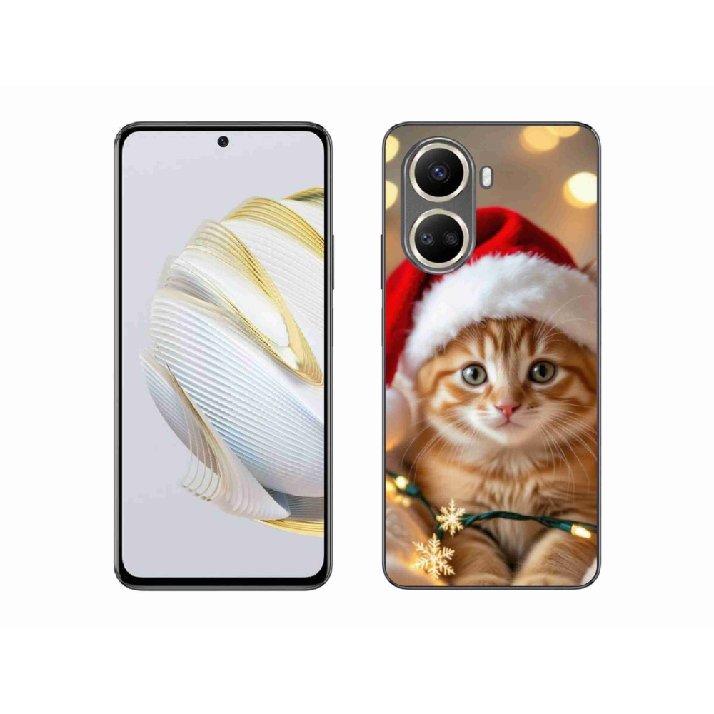 Gelový kryt mmCase na Huawei Nova 10 SE - vánoční kotě