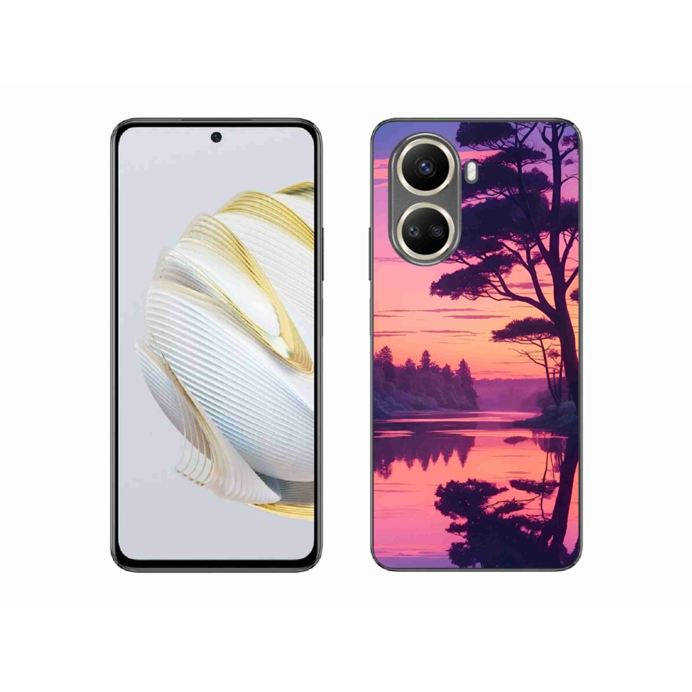Gelový kryt mmCase na Huawei Nova 10 SE - západ slunce nad jezerem