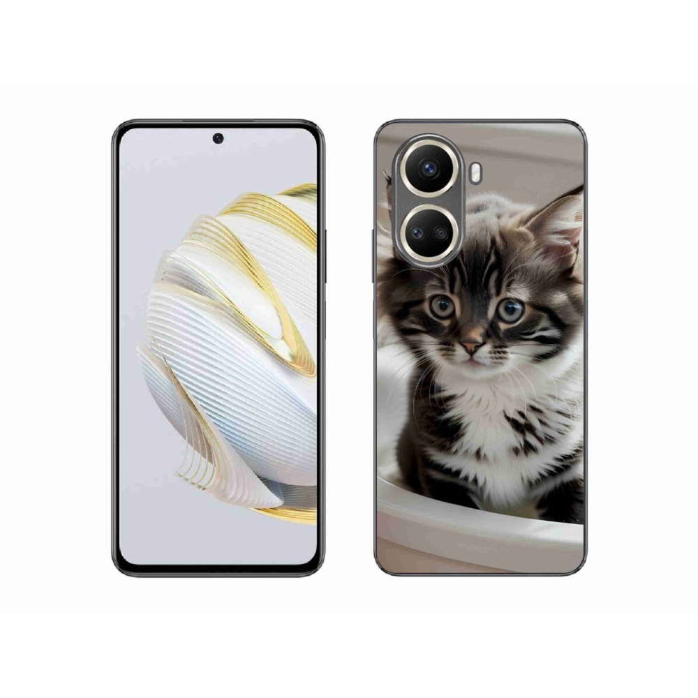 Gelový kryt mmCase na Huawei Nova 10 SE - zvědavé kotě