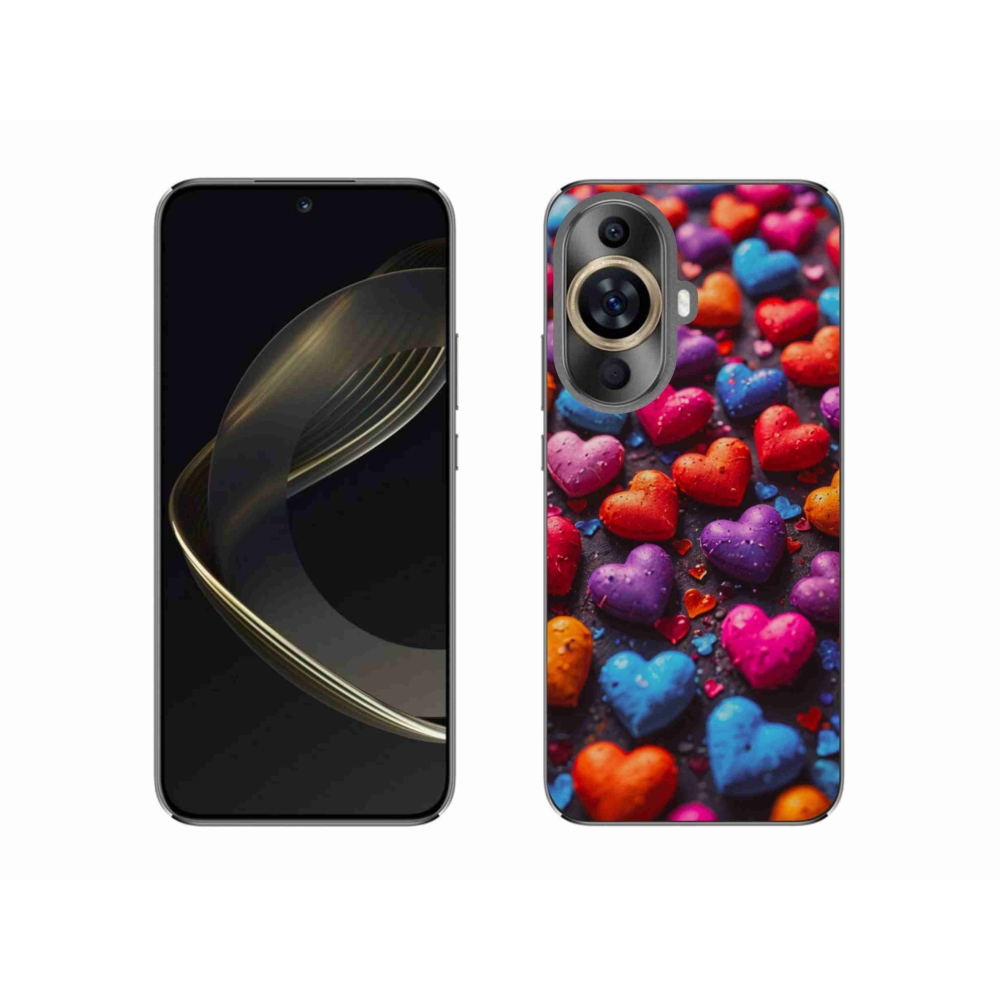 Gelový kryt mmCase na Huawei Nova 11 - barevná srdce
