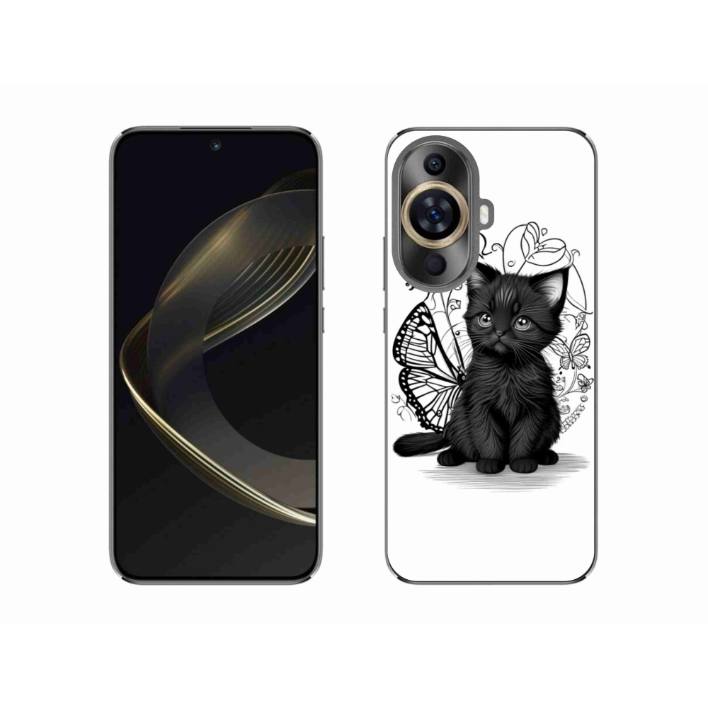 Gelový kryt mmCase na Huawei Nova 11 - černé kotě