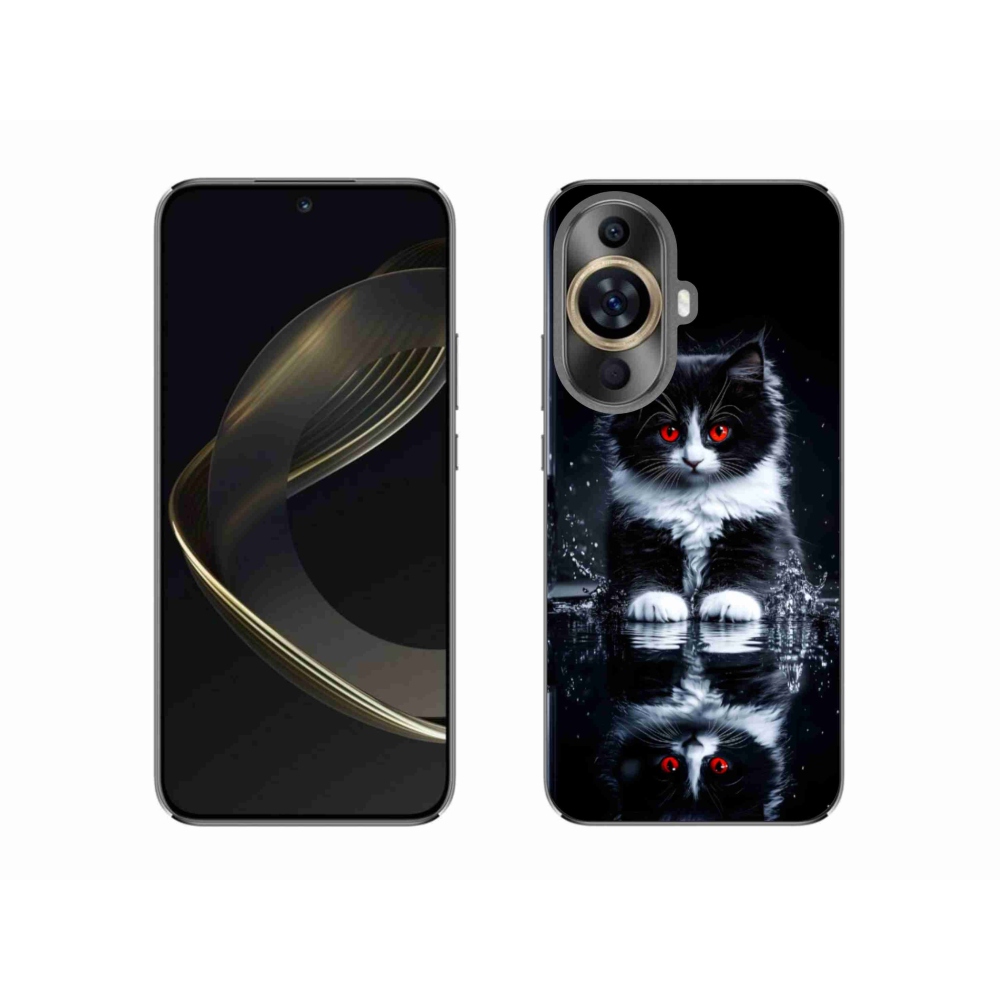 Gelový kryt mmCase na Huawei Nova 11 - černobílé kotě