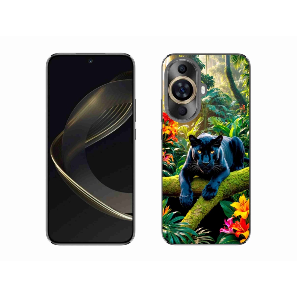 Gelový kryt mmCase na Huawei Nova 11 - černý panter v džungli