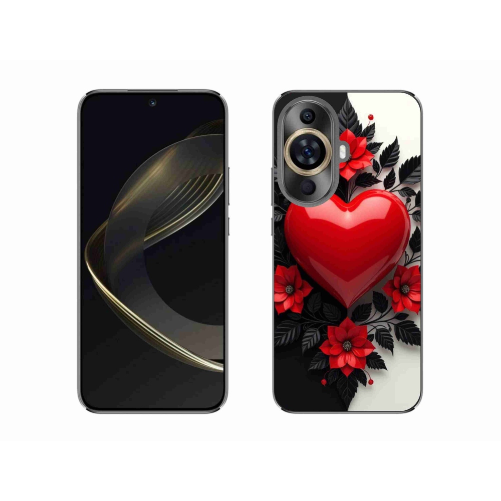 Gelový kryt mmCase na Huawei Nova 11 - červené srdce