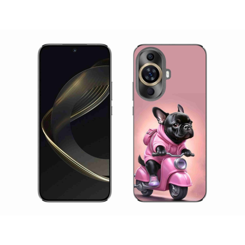 Gelový kryt mmCase na Huawei Nova 11 - francouzský buldoček na skútru