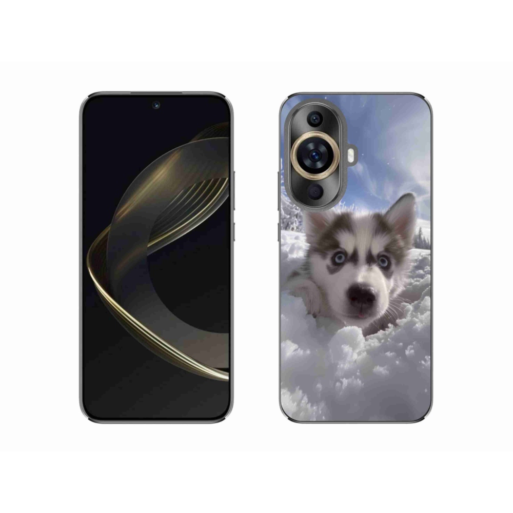 Gelový kryt mmCase na Huawei Nova 11 - husky ve sněhu