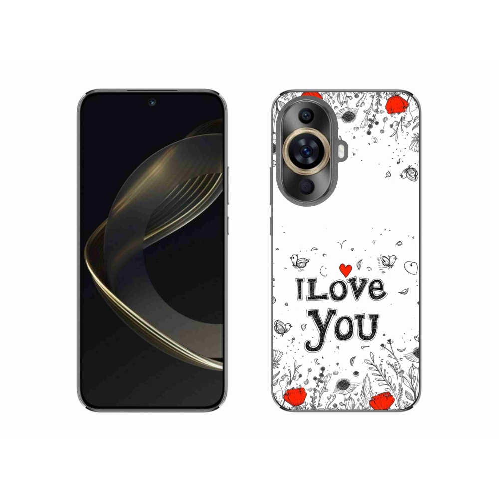 Gelový kryt mmCase na Huawei Nova 11 - I love you bílé pozadí