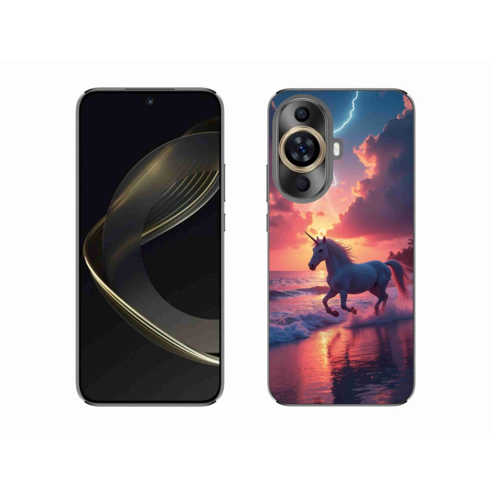 Gelový kryt mmCase na Huawei Nova 11 - jednorožec na pláži