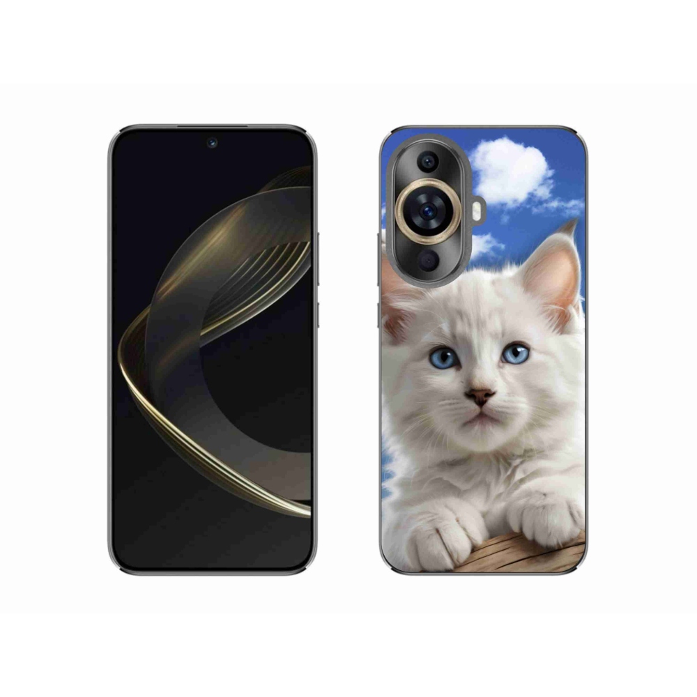 Gelový kryt mmCase na Huawei Nova 11 - kotě a oblaka