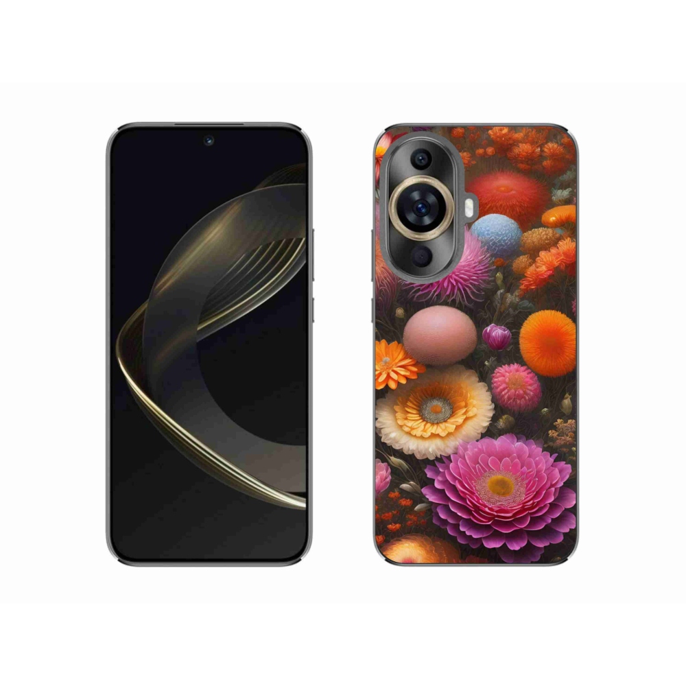 Gelový kryt mmCase na Huawei Nova 11 - květinová kompozice