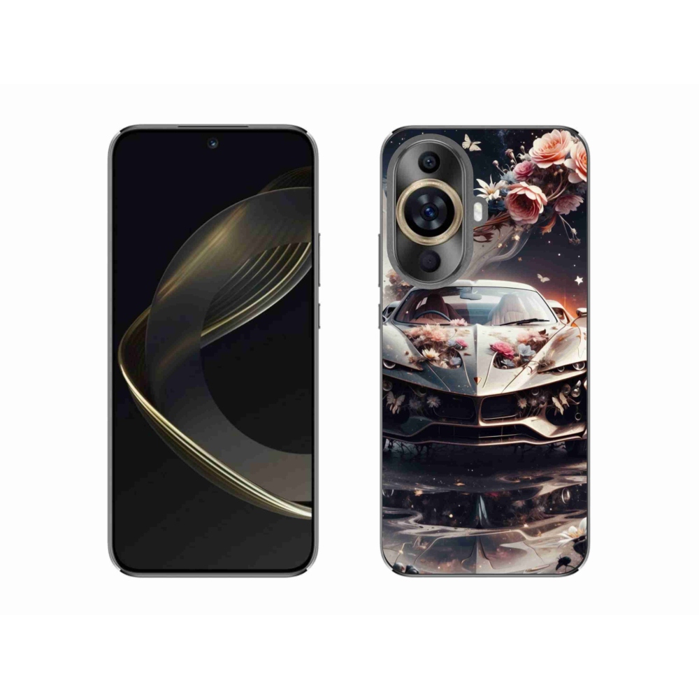 Gelový kryt mmCase na Huawei Nova 11 - květinový sportovní vůz