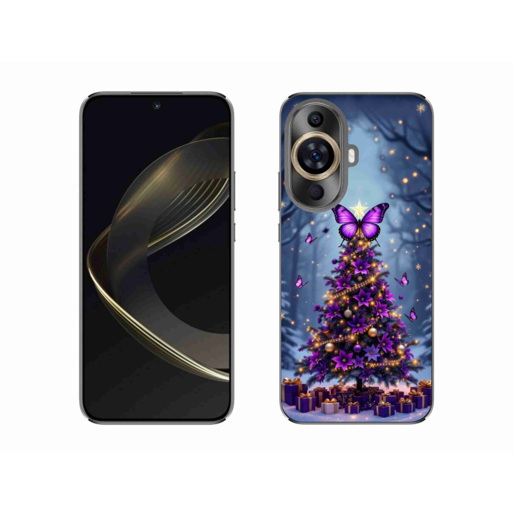 Gelový kryt mmCase na Huawei Nova 11 - motýlí vánoční stromek