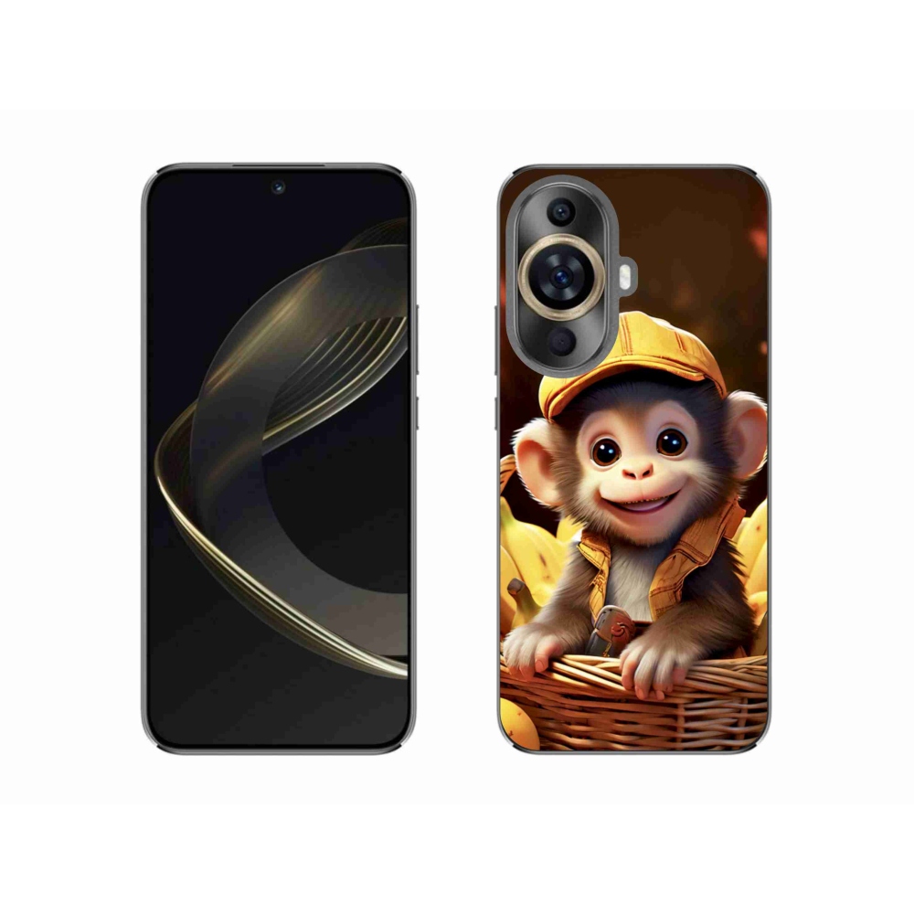 Gelový kryt mmCase na Huawei Nova 11 - opice v košíku