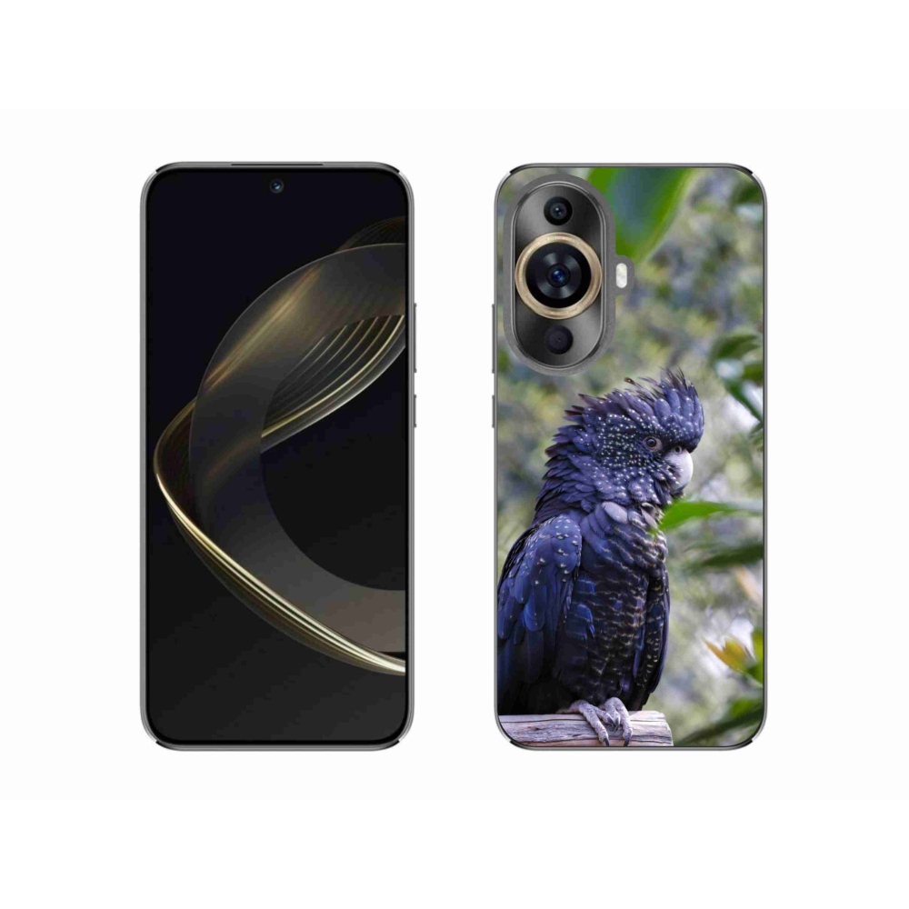 Gelový kryt mmCase na Huawei Nova 11 - papoušek kakadu černý