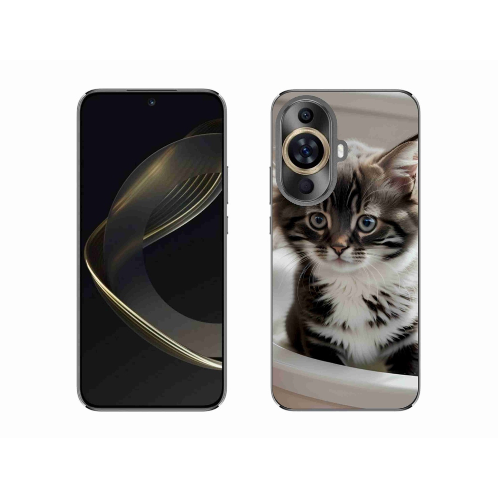 Gelový kryt mmCase na Huawei Nova 11 - zvědavé kotě