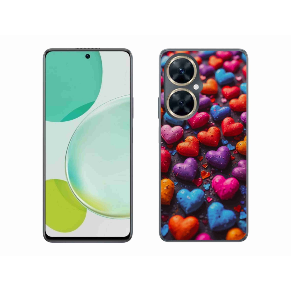 Gelový kryt mmCase na Huawei Nova 11i - barevná srdce