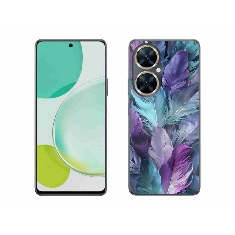 Gelový kryt mmCase na Huawei Nova 11i - barevné peří 2