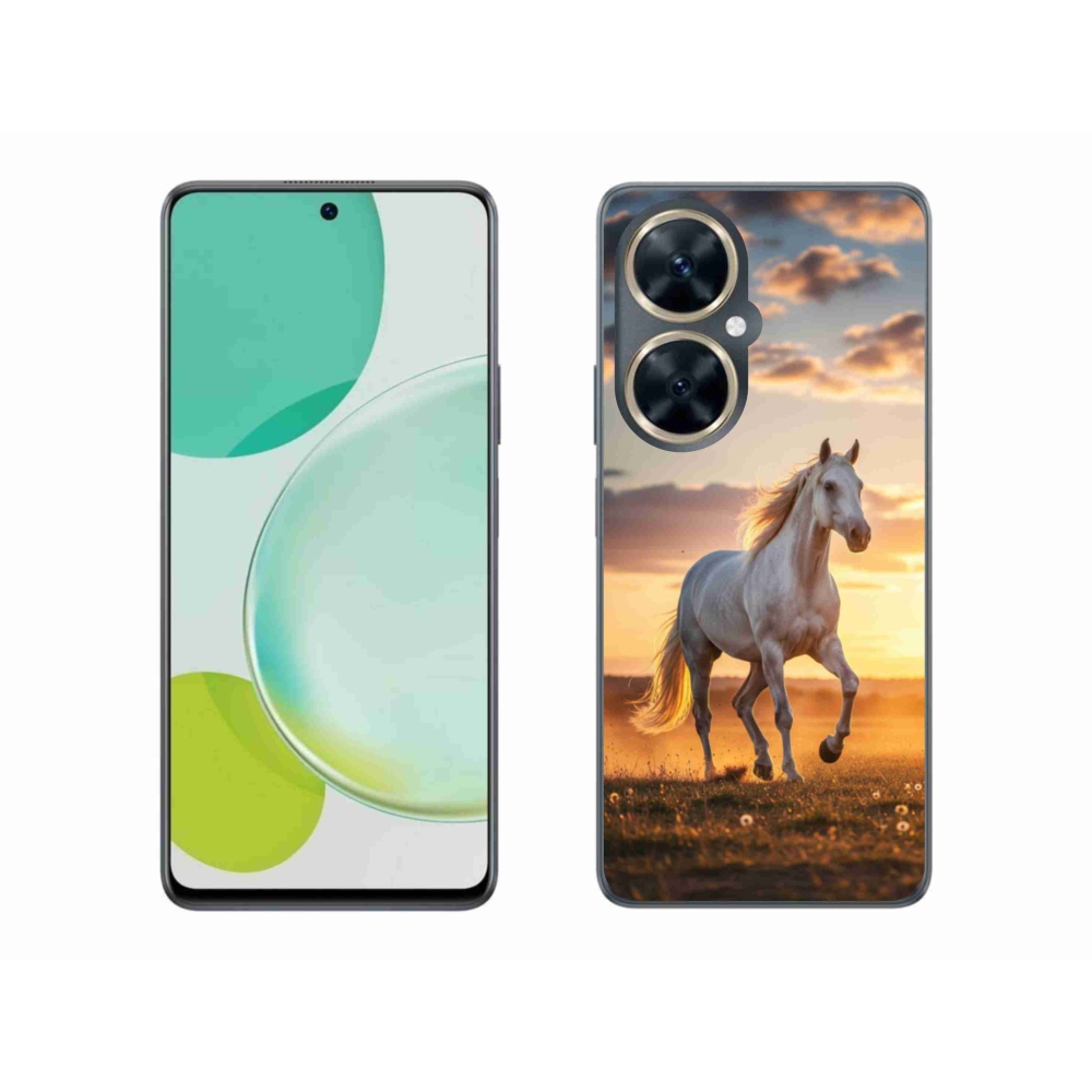Gelový kryt mmCase na Huawei Nova 11i - běžící bílý kůň 2