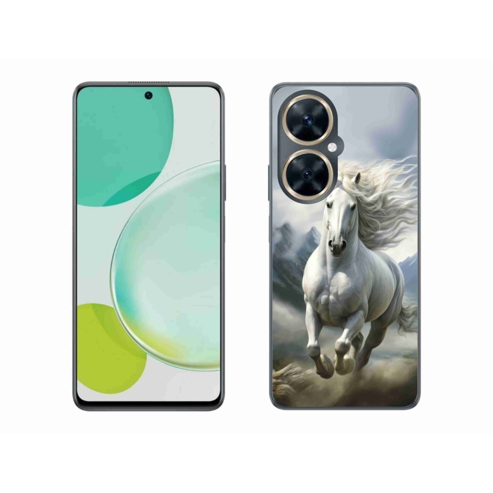 Gelový kryt mmCase na Huawei Nova 11i - běžící bílý kůň 3