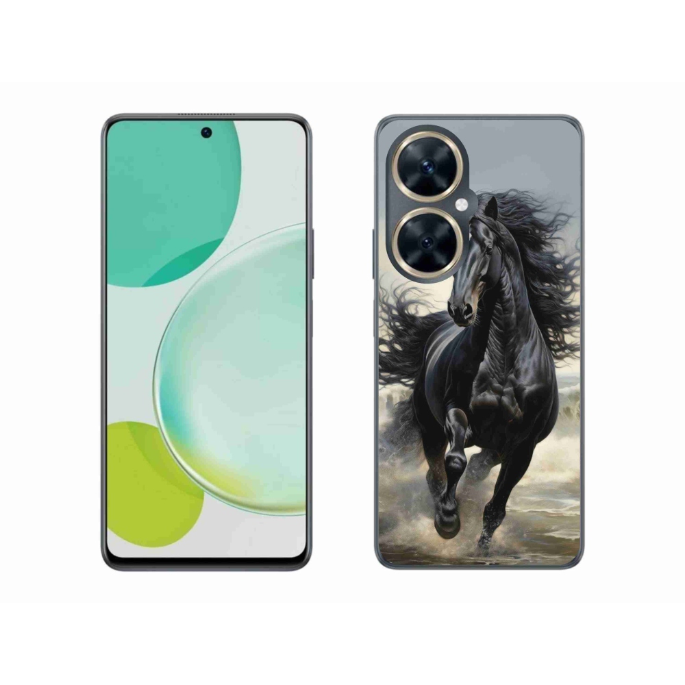 Gelový kryt mmCase na Huawei Nova 11i - běžící černý kůň