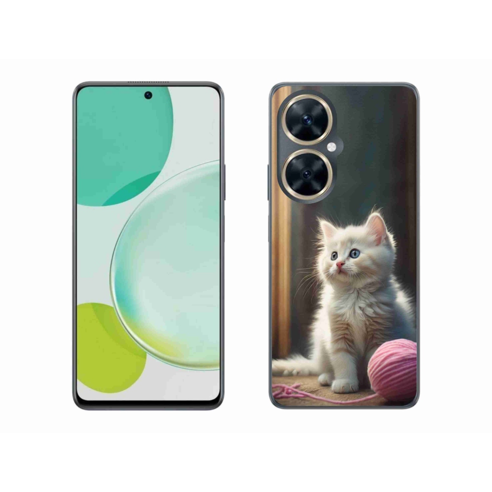 Gelový kryt mmCase na Huawei Nova 11i - bílé kotě 2