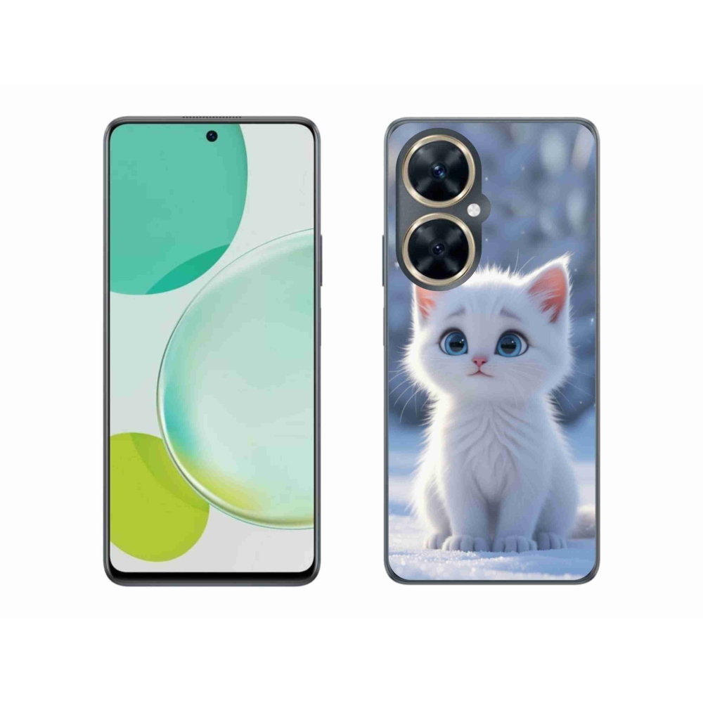 Gelový kryt mmCase na Huawei Nova 11i - bílé kotě 3