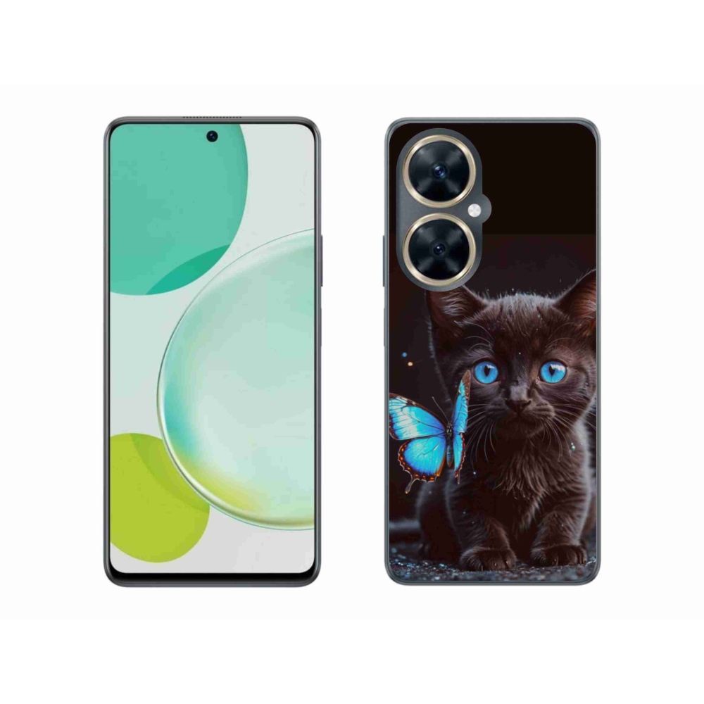 Gelový kryt mmCase na Huawei Nova 11i - černé kotě 3