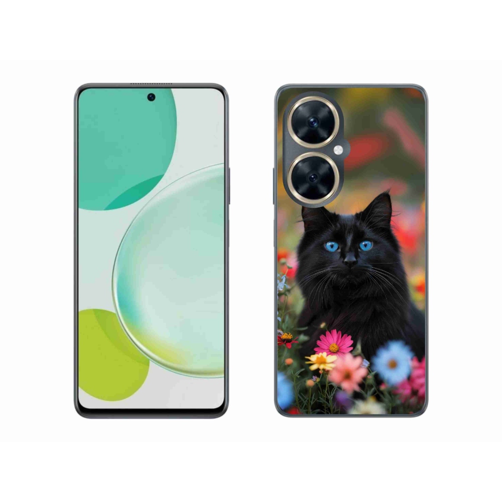 Gelový kryt mmCase na Huawei Nova 11i - černé kotě 4