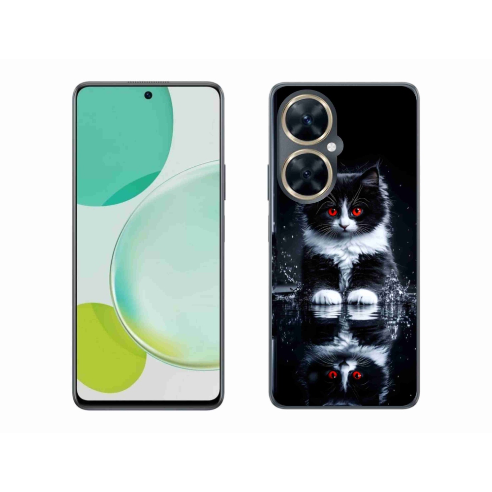Gelový kryt mmCase na Huawei Nova 11i - černobílé kotě