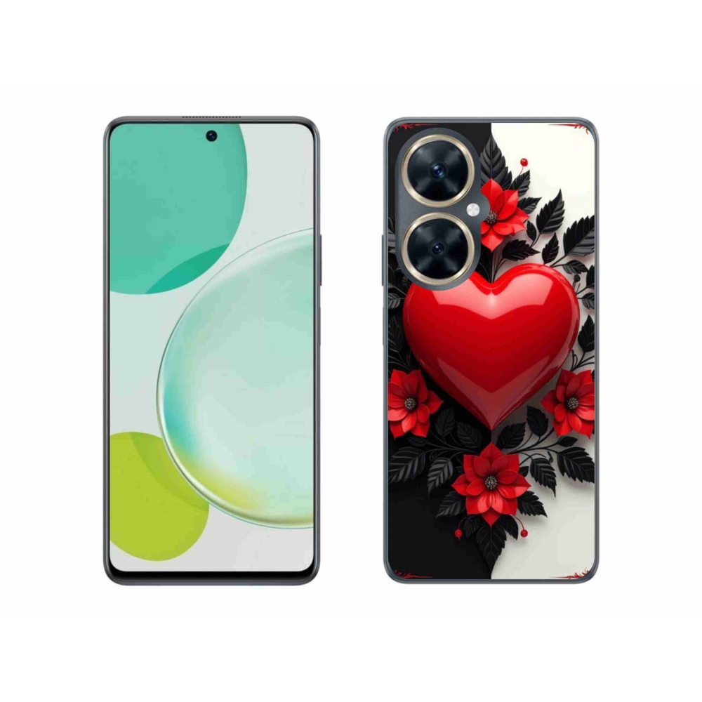 Gelový kryt mmCase na Huawei Nova 11i - červené srdce