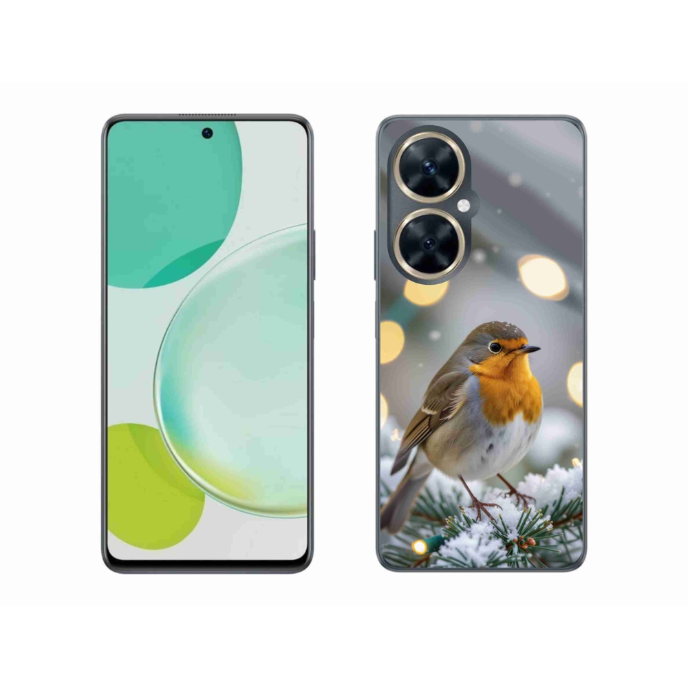 Gelový kryt mmCase na Huawei Nova 11i - červenka v zimě