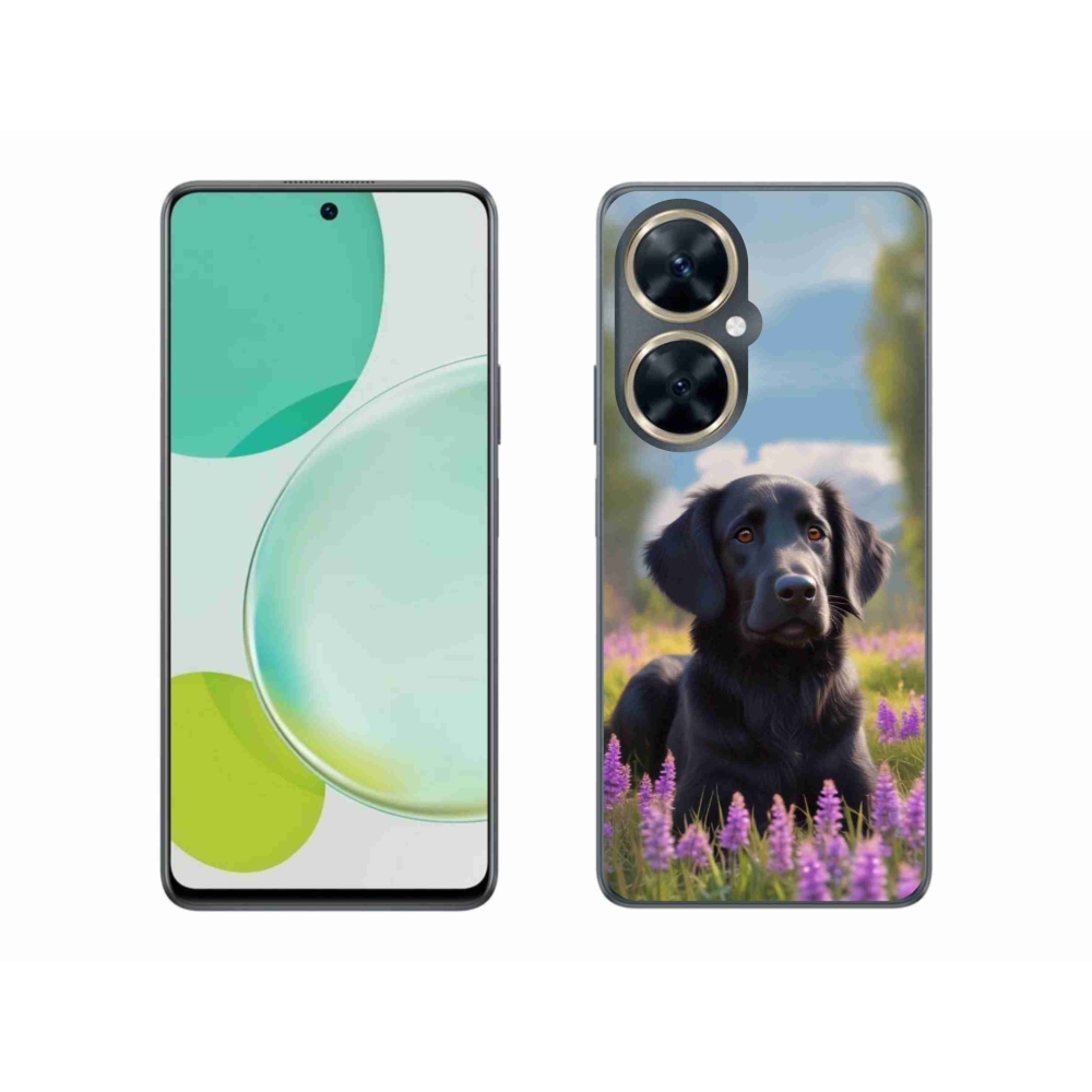 Gelový kryt mmCase na Huawei Nova 11i - elegantní černý retrívr