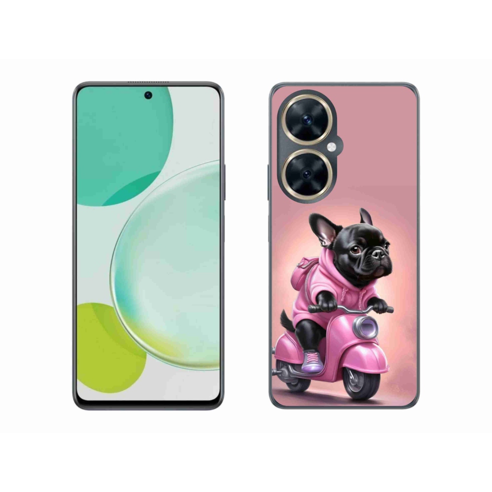 Gelový kryt mmCase na Huawei Nova 11i - francouzský buldoček na skútru