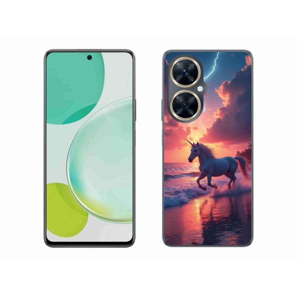 Gelový kryt mmCase na Huawei Nova 11i - jednorožec na pláži