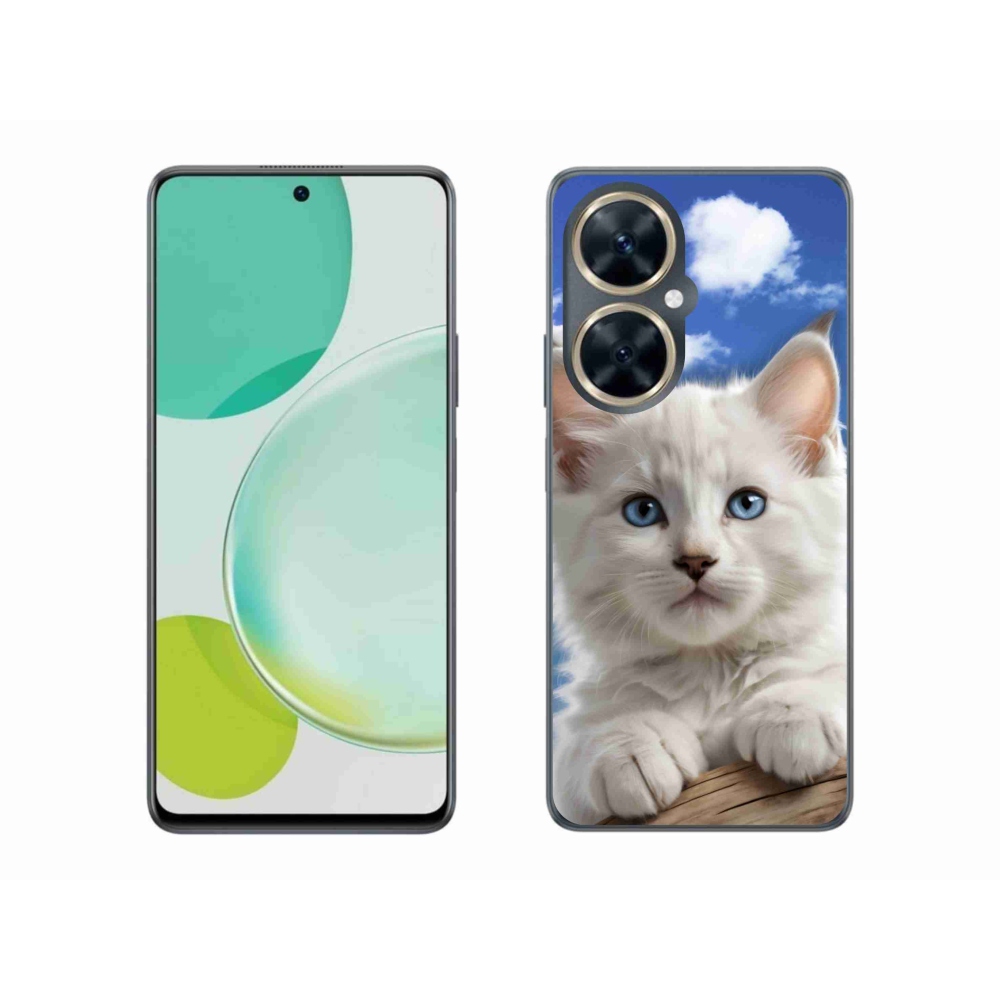Gelový kryt mmCase na Huawei Nova 11i - kotě a oblaka