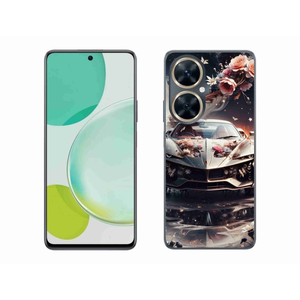 Gelový kryt mmCase na Huawei Nova 11i - květinový sportovní vůz