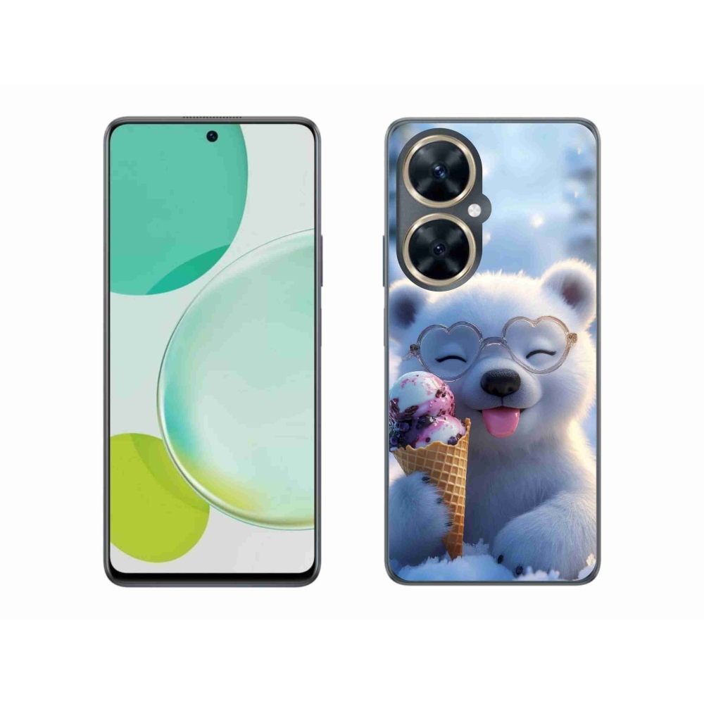 Gelový kryt mmCase na Huawei Nova 11i - medvídek se zmrzlinou
