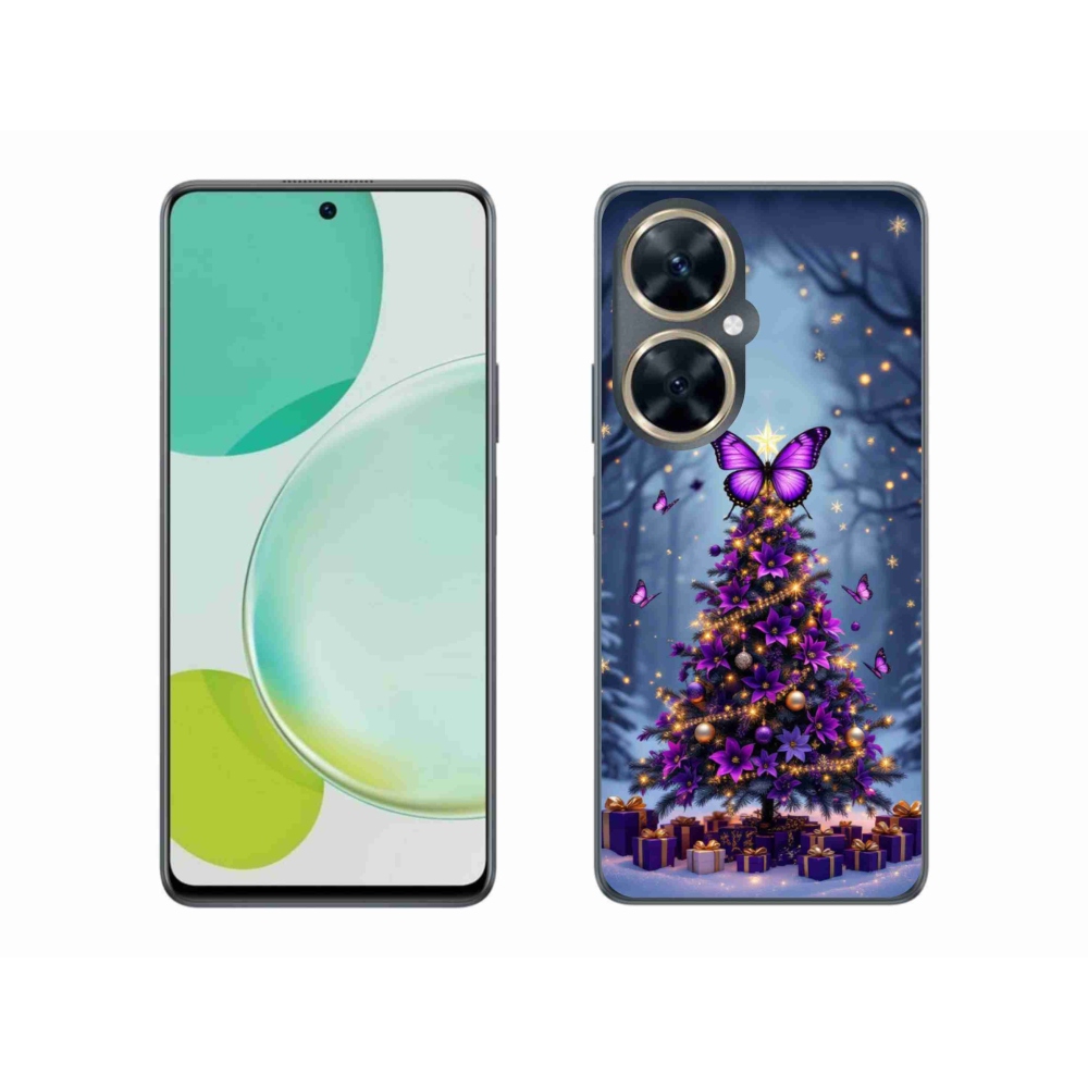 Gelový kryt mmCase na Huawei Nova 11i - motýlí vánoční stromek